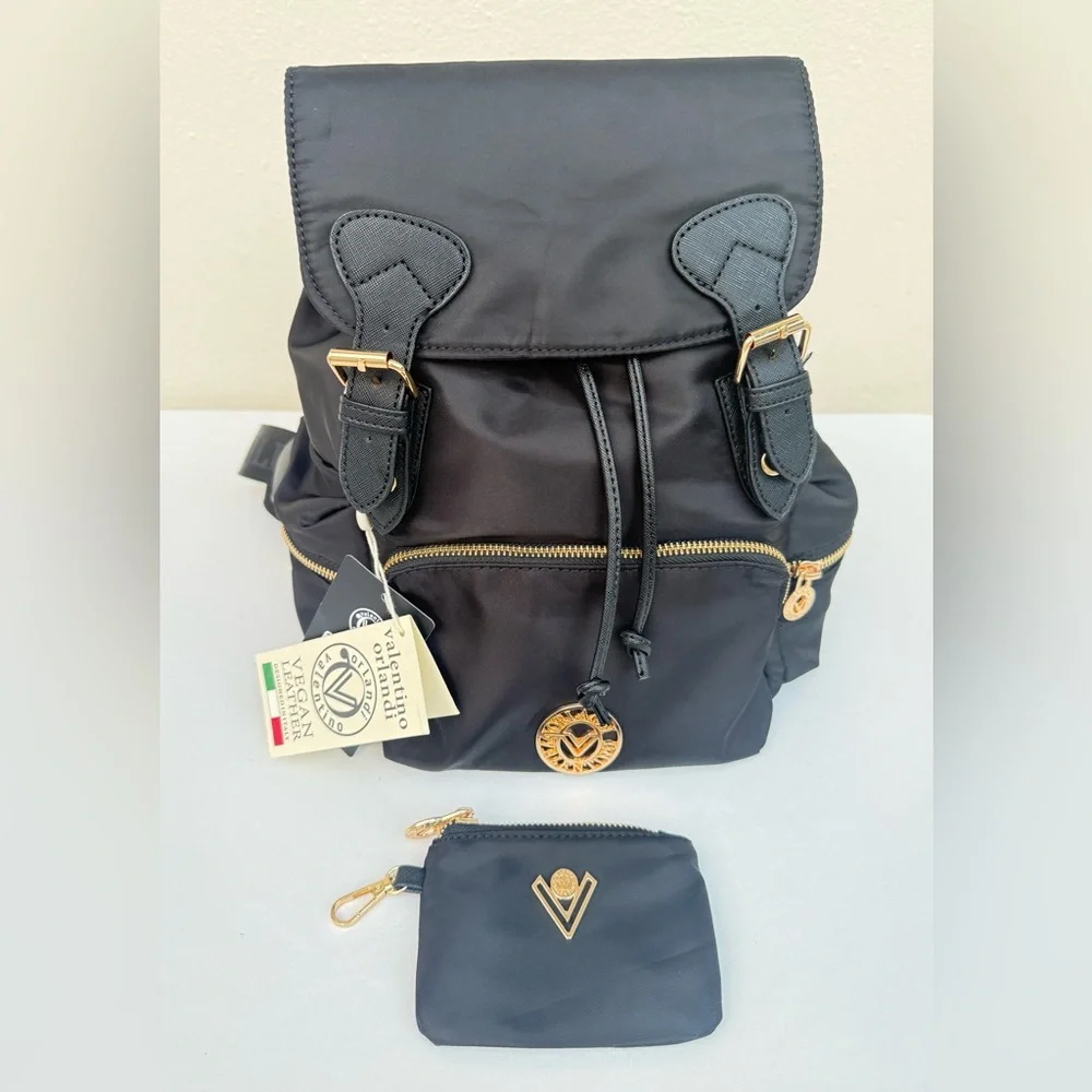 🎒Valentino Orlandi Black Backpack with Gold Accents 🎒✨ - Picture 14 of 16